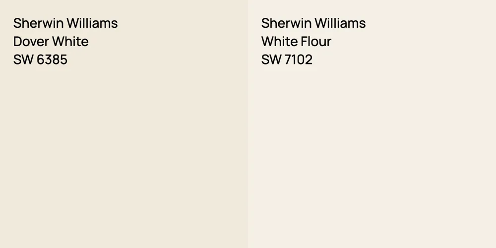 Sherwin Williams Dover White vs. Sherwin Williams White Flour