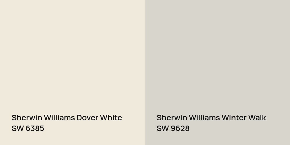 Sherwin Williams Dover White vs. Sherwin Williams Winter Walk