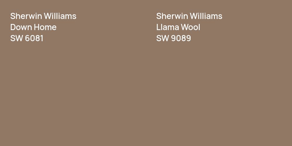 Sherwin Williams Down Home vs. Sherwin Williams Llama Wool