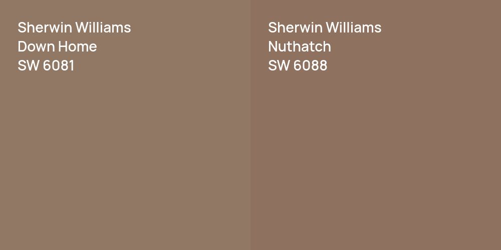 Sherwin Williams Down Home vs. Sherwin Williams Nuthatch