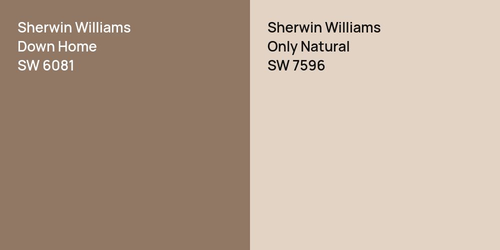 Sherwin Williams Down Home vs. Sherwin Williams Only Natural