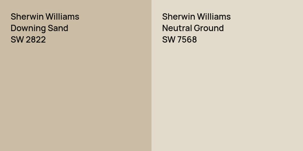 Sherwin Williams Downing Sand vs. Sherwin Williams Neutral Ground