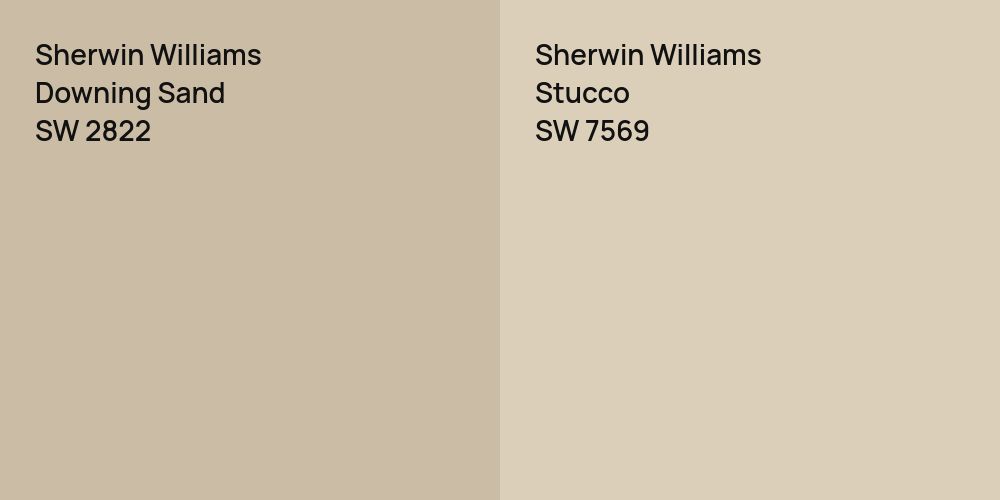 Sherwin Williams Downing Sand vs. Sherwin Williams Stucco