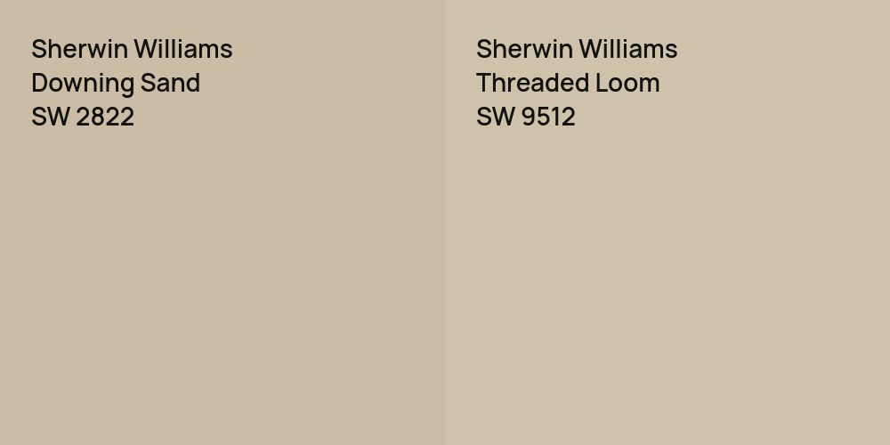 Sherwin Williams Downing Sand vs. Sherwin Williams Threaded Loom