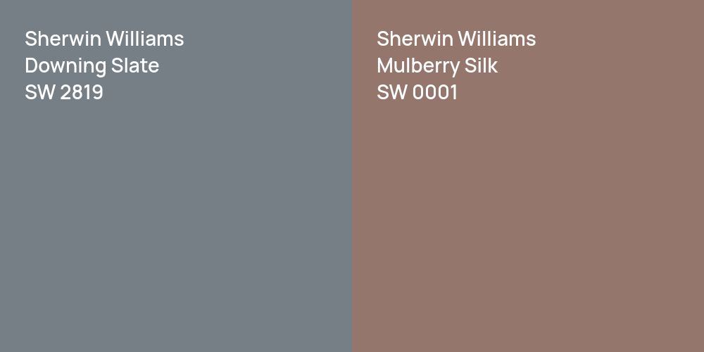 Sherwin Williams Downing Slate vs. Sherwin Williams Mulberry Silk