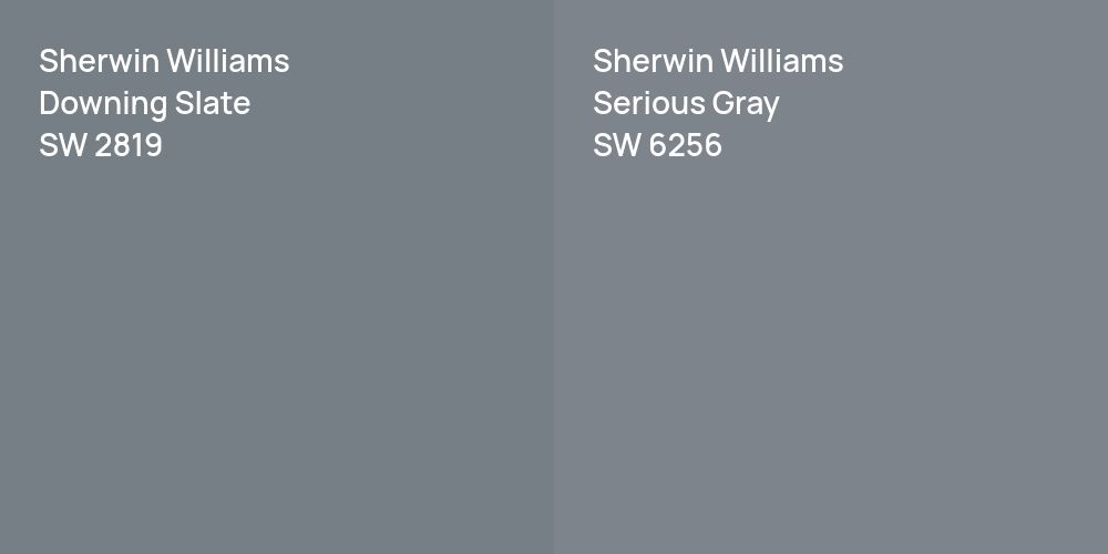 Sherwin Williams Downing Slate vs. Sherwin Williams Serious Gray