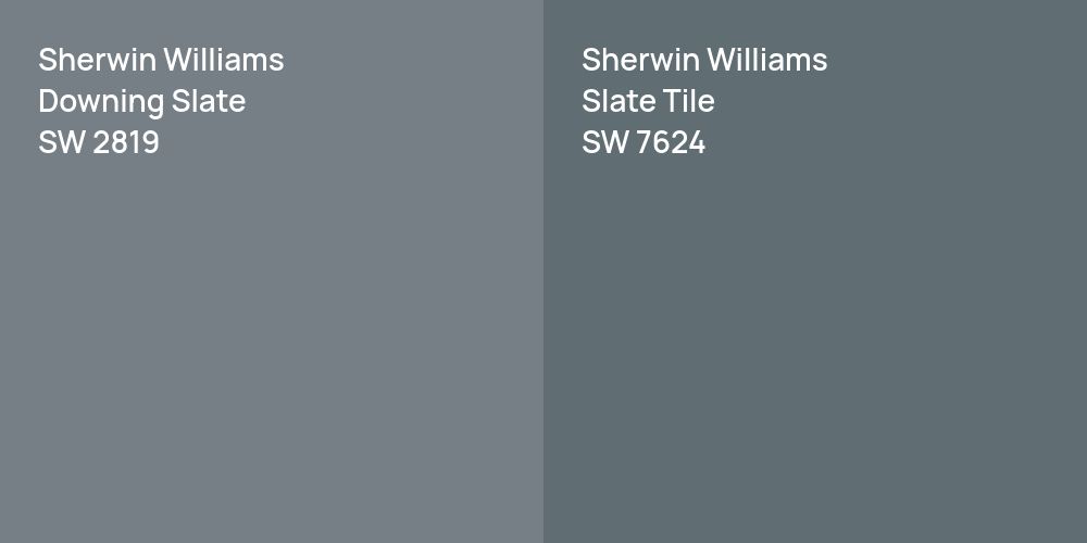 Sherwin Williams Downing Slate vs. Sherwin Williams Slate Tile