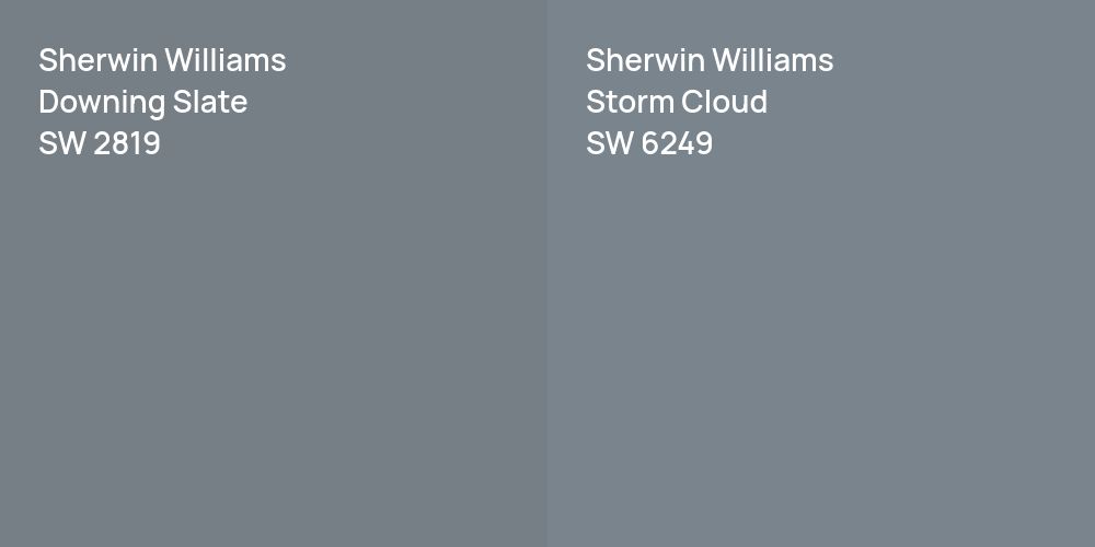 Sherwin Williams Downing Slate vs. Sherwin Williams Storm Cloud