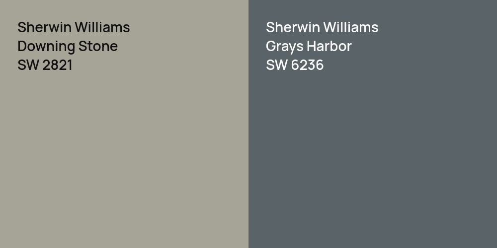 Sherwin Williams Downing Stone vs. Sherwin Williams Grays Harbor