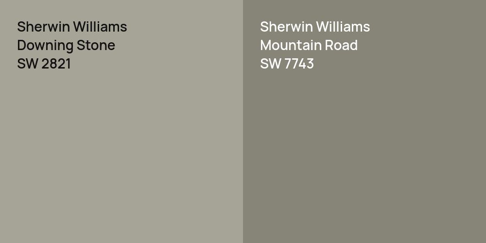 Sherwin Williams Downing Stone vs. Sherwin Williams Mountain Road