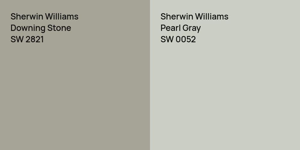 Sherwin Williams Downing Stone vs. Sherwin Williams Pearl Gray