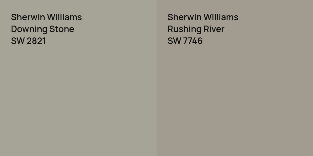 Sherwin Williams Downing Stone vs. Sherwin Williams Rushing River