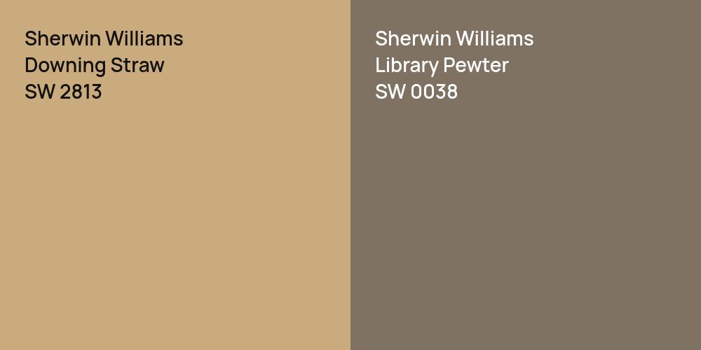 Sherwin Williams Downing Straw vs. Sherwin Williams Library Pewter