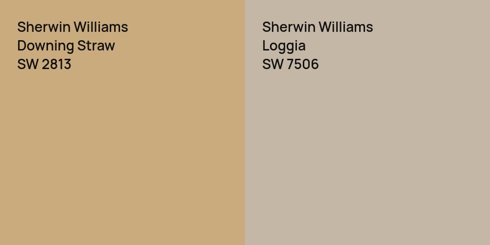 Sherwin Williams Downing Straw vs. Sherwin Williams Loggia