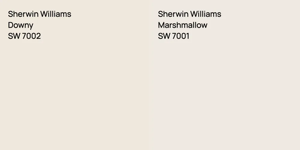 Sherwin Williams Downy vs. Sherwin Williams Marshmallow