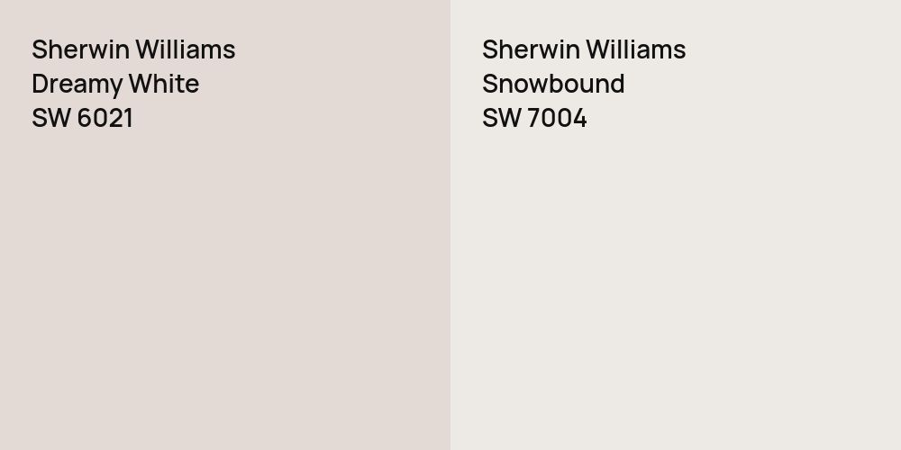 Sherwin Williams Dreamy White vs. Sherwin Williams Snowbound