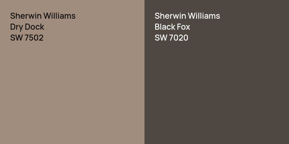 Sherwin Williams Dry Dock vs. Sherwin Williams Black Fox