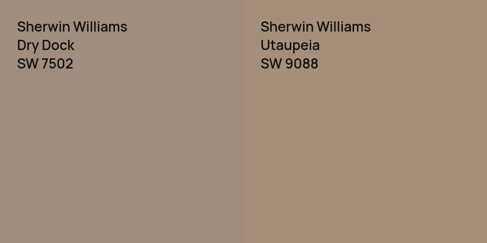 Sherwin Williams Dry Dock vs. Sherwin Williams Utaupeia