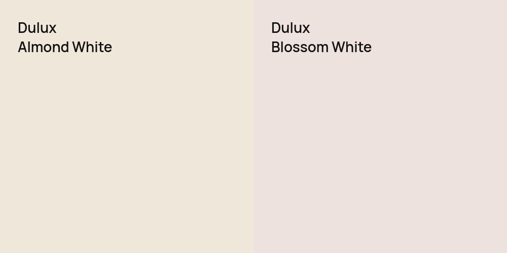 Dulux Almond White vs. Dulux Blossom White