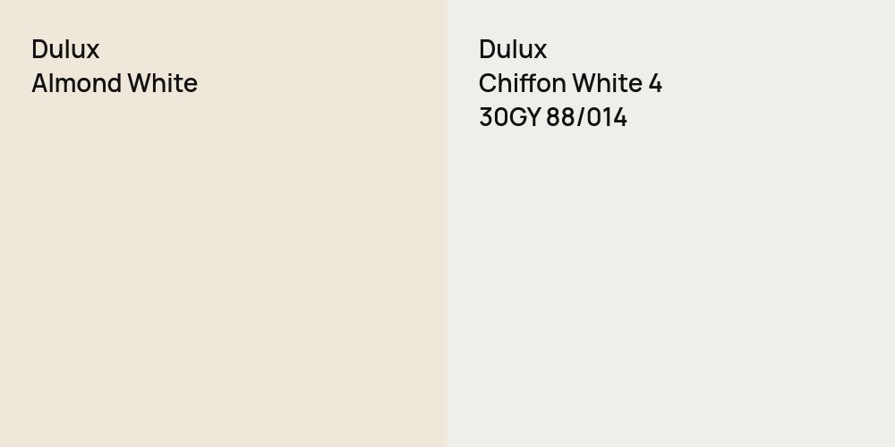 Dulux Almond White vs. Dulux Chiffon White 4