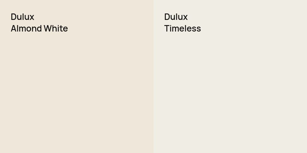 Dulux Almond White vs. Dulux Timeless