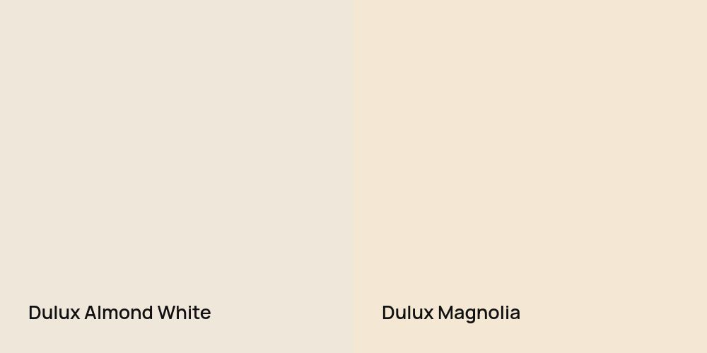 Dulux Almond White vs. Dulux Magnolia