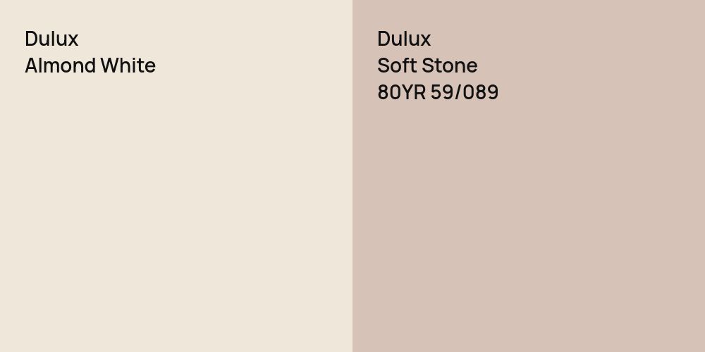 Dulux Almond White vs. Dulux Soft Stone