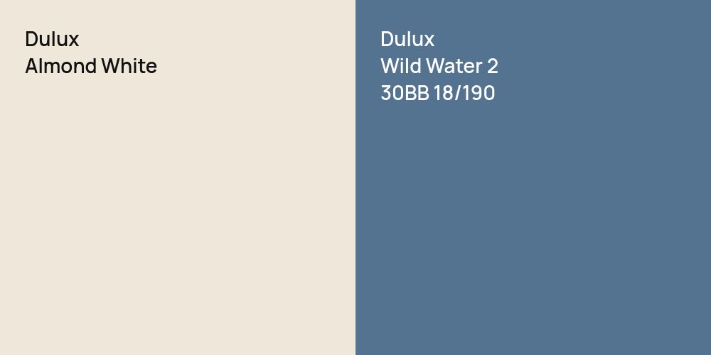 Dulux Almond White vs. Dulux Wild Water 2