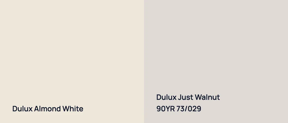 Dulux Almond White vs. Dulux Just Walnut