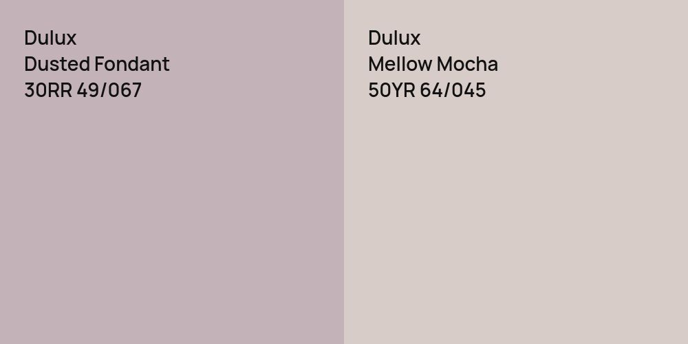 Dulux Dusted Fondant vs. Dulux Mellow Mocha