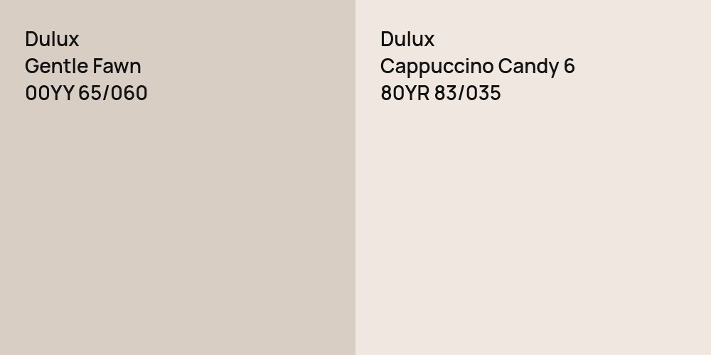 Dulux Gentle Fawn vs. Dulux Cappuccino Candy 6