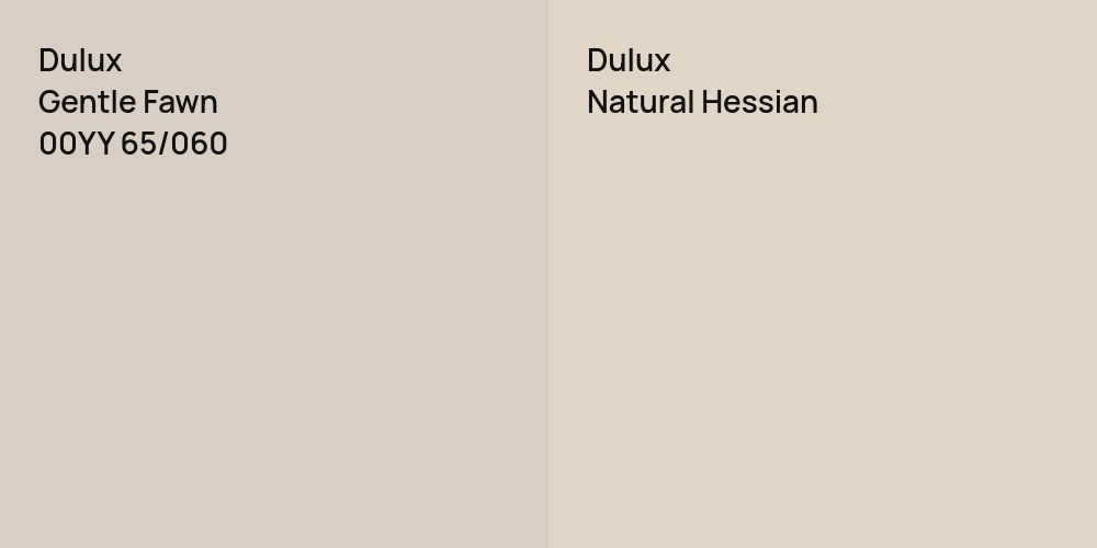 Dulux Gentle Fawn vs. Dulux Natural Hessian