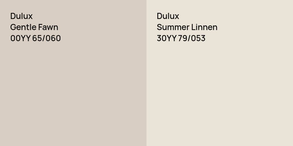 Dulux Gentle Fawn vs. Dulux Summer Linnen