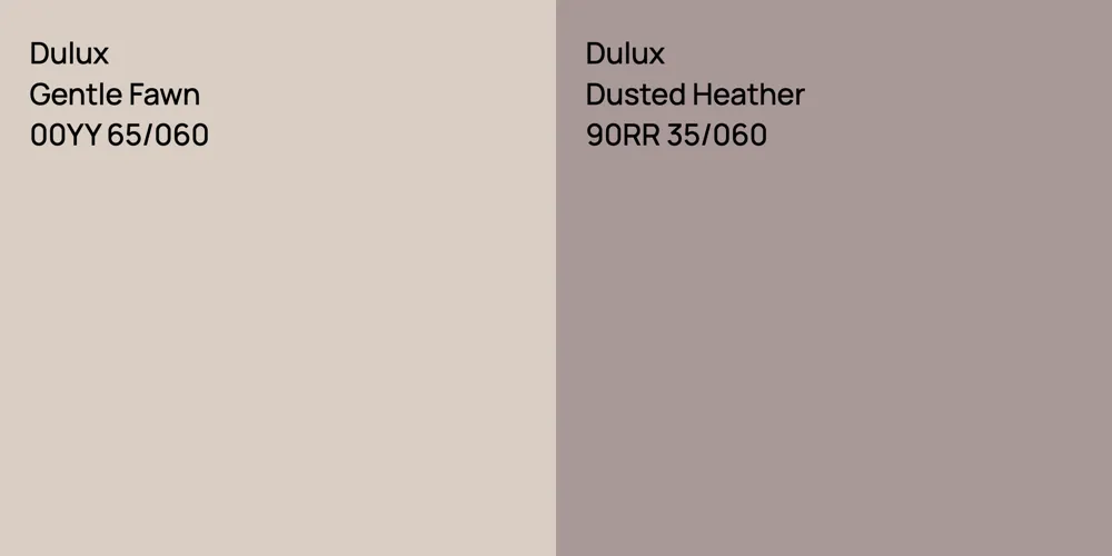 Dulux Gentle Fawn vs. Dulux Dusted Heather