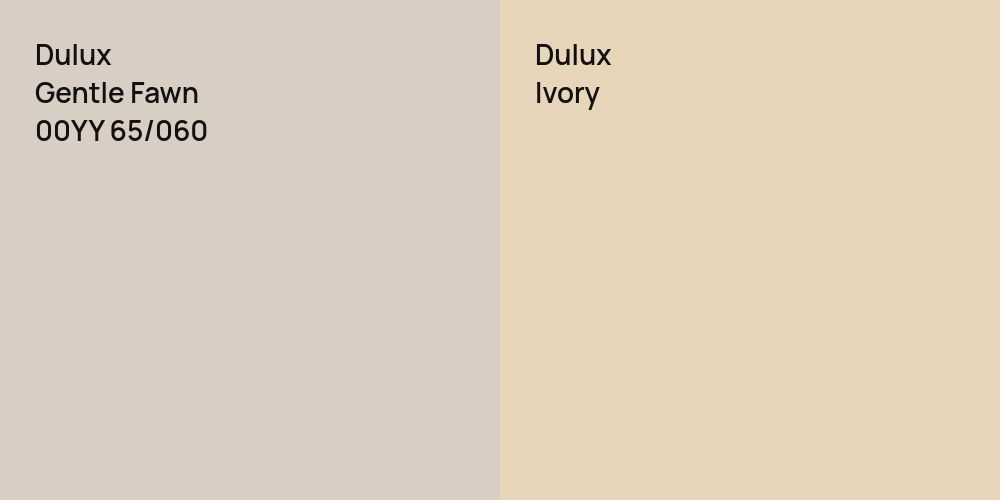 Dulux Gentle Fawn vs. Dulux Ivory