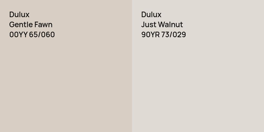 Dulux Gentle Fawn vs. Dulux Just Walnut