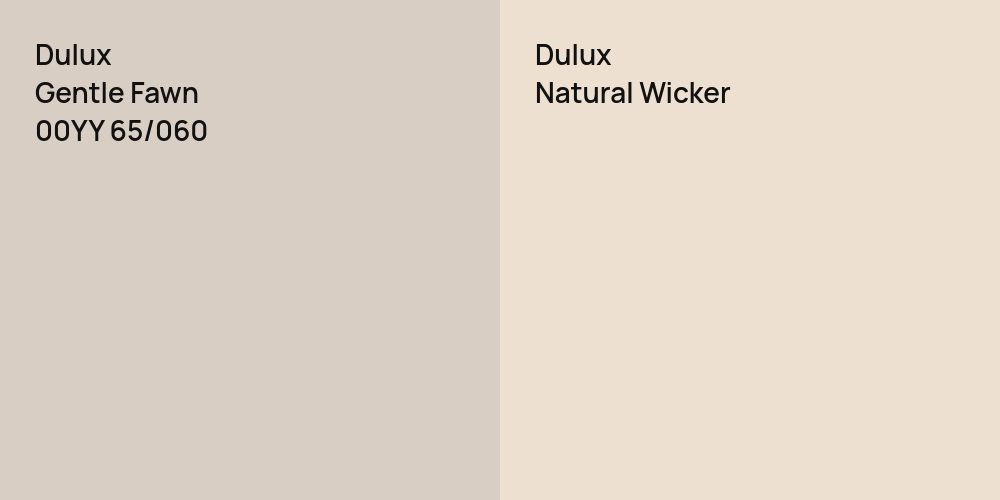 Dulux Gentle Fawn vs. Dulux Natural Wicker