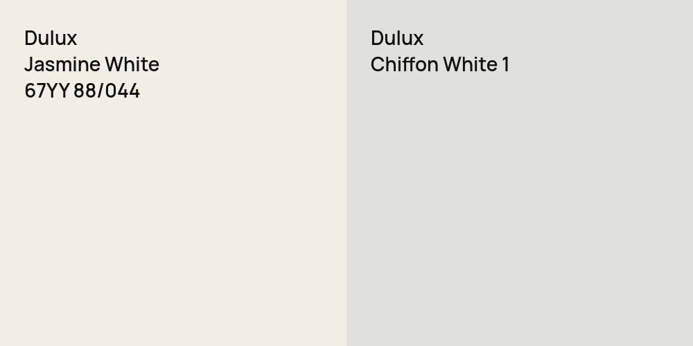 Dulux Jasmine White vs. Dulux Chiffon White 1