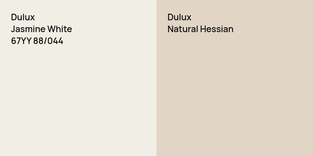 Dulux Jasmine White vs. Dulux Natural Hessian