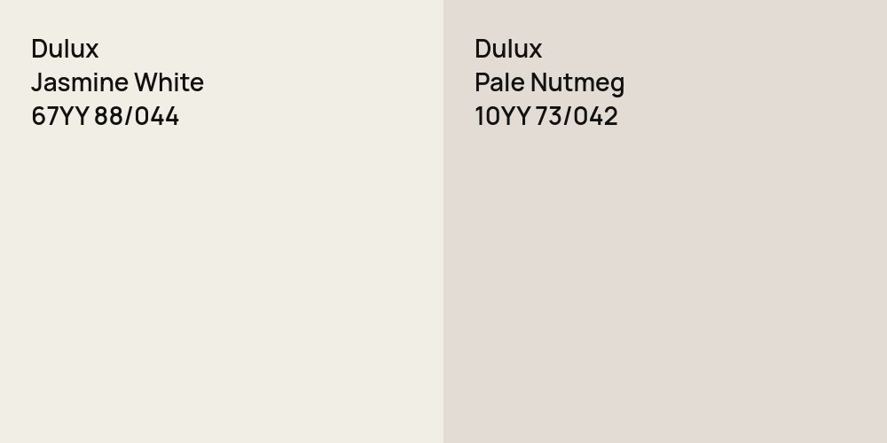 Dulux Jasmine White vs. Dulux Pale Nutmeg