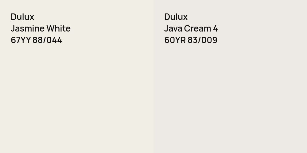 Dulux Jasmine White vs. Dulux Java Cream 4