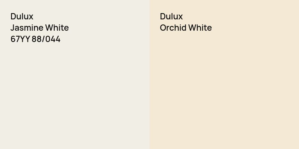 Dulux Jasmine White vs. Dulux Orchid White