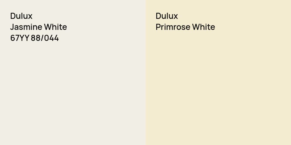 Dulux Jasmine White vs. Dulux Primrose White