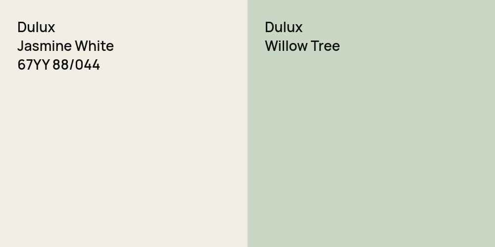 Dulux Jasmine White vs. Dulux Willow Tree