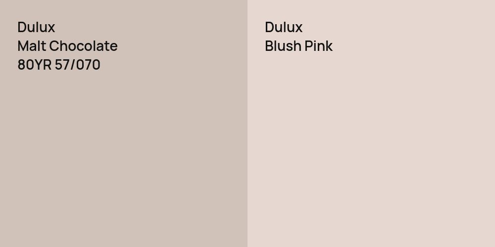 Dulux Malt Chocolate vs. Dulux Blush Pink