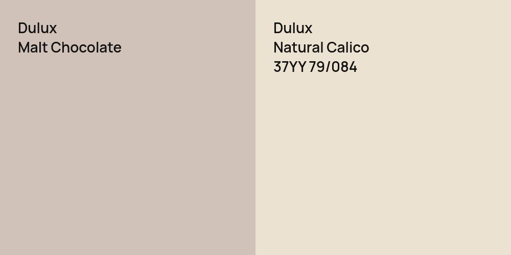 Dulux Malt Chocolate vs. Dulux Natural Calico