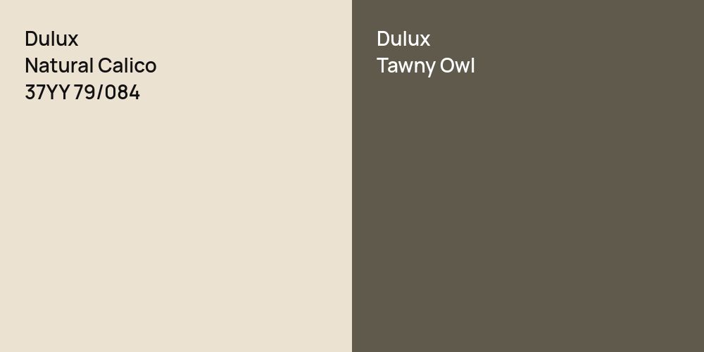 Dulux Natural Calico vs. Dulux Tawny Owl