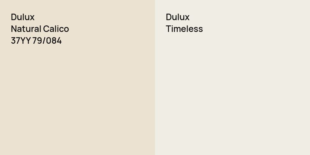 Dulux Natural Calico vs. Dulux Timeless