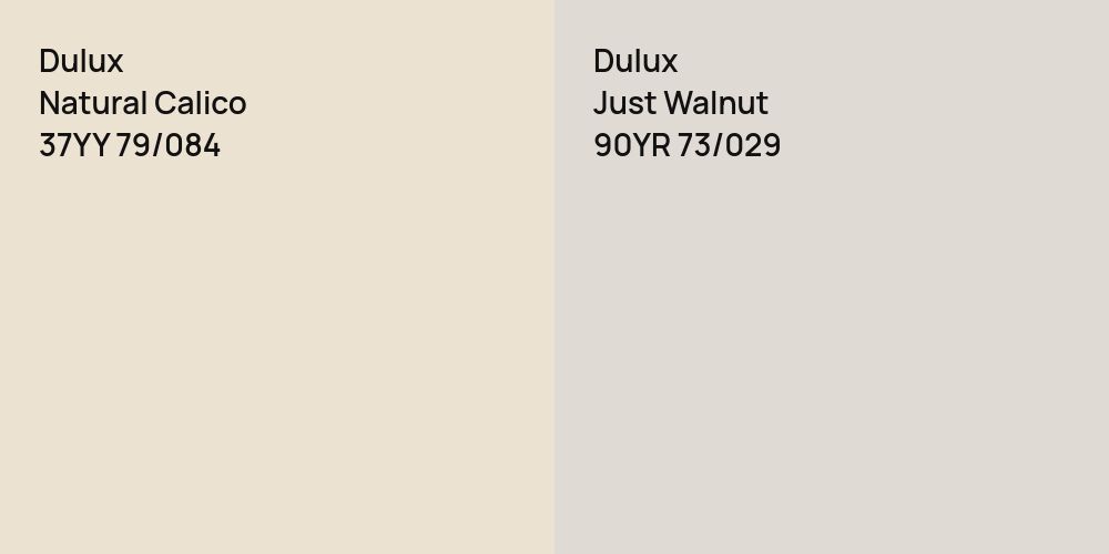 Dulux Natural Calico vs. Dulux Just Walnut