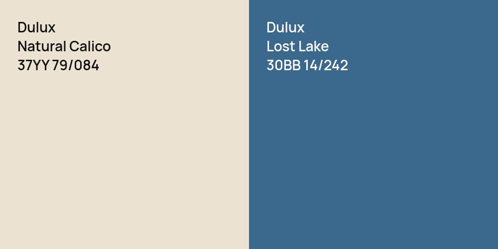 Dulux Natural Calico vs. Dulux Lost Lake